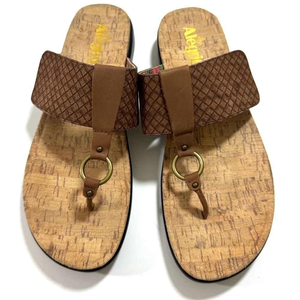 Alegria Lanie Slip On Sandals Brown